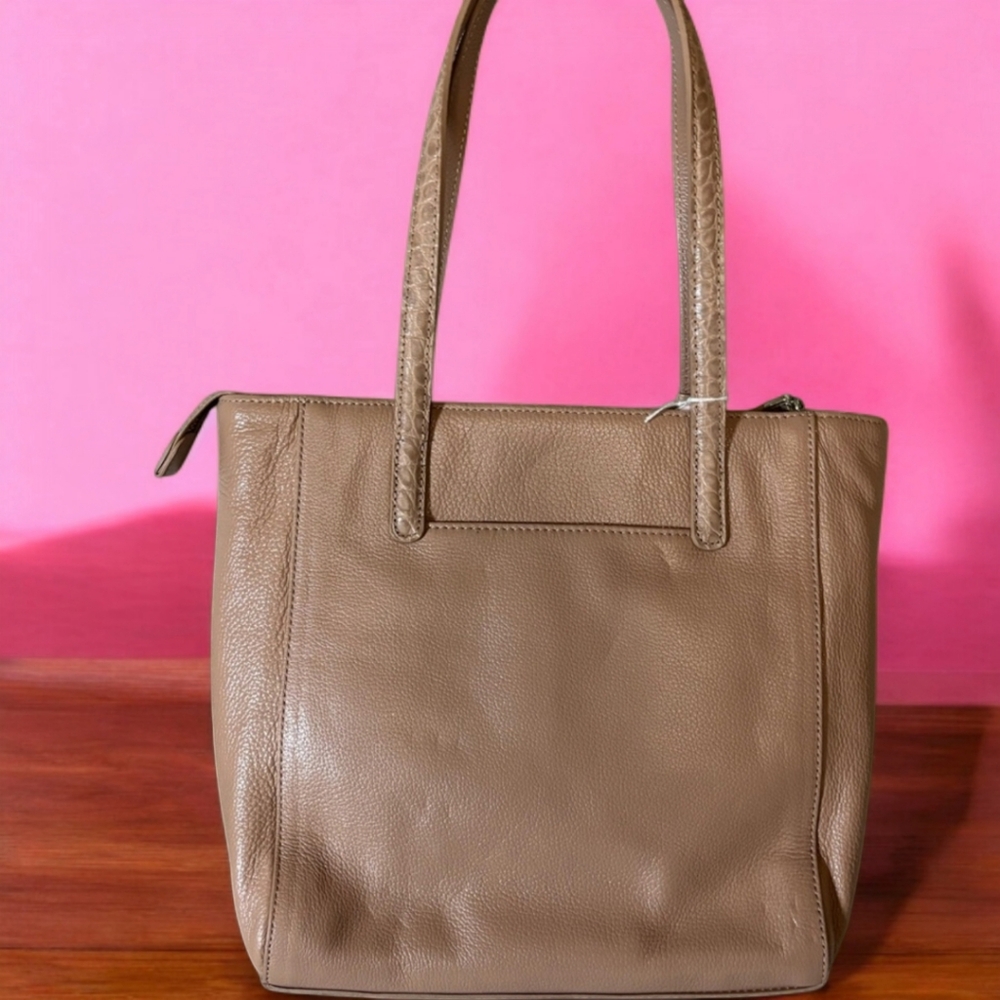 **Brighton Mingle Alicia Buff Croc-embossed Handbag - Picture 3 of 6